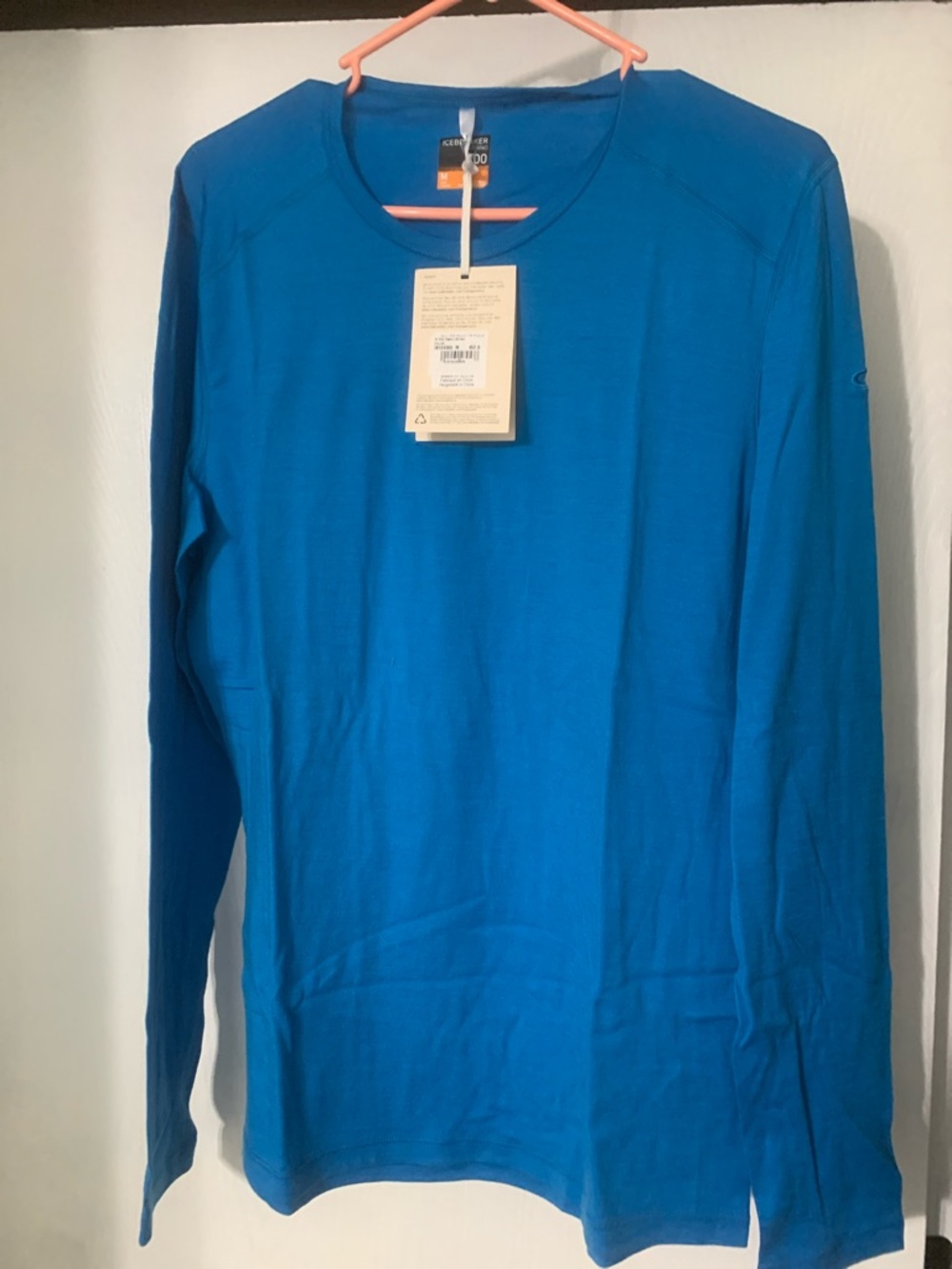 Icebreaker Men’s Merino Wool 200 Long Sleeve Crew in Blue